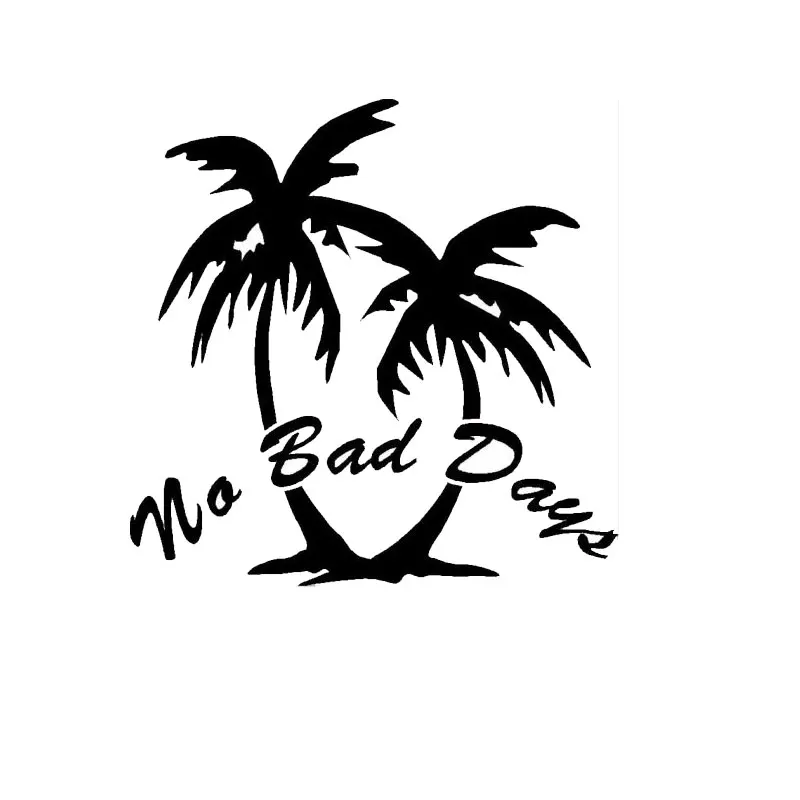 10 см * 9 7 неплохой день креативная мода кокосовое дерево забавные виниловые