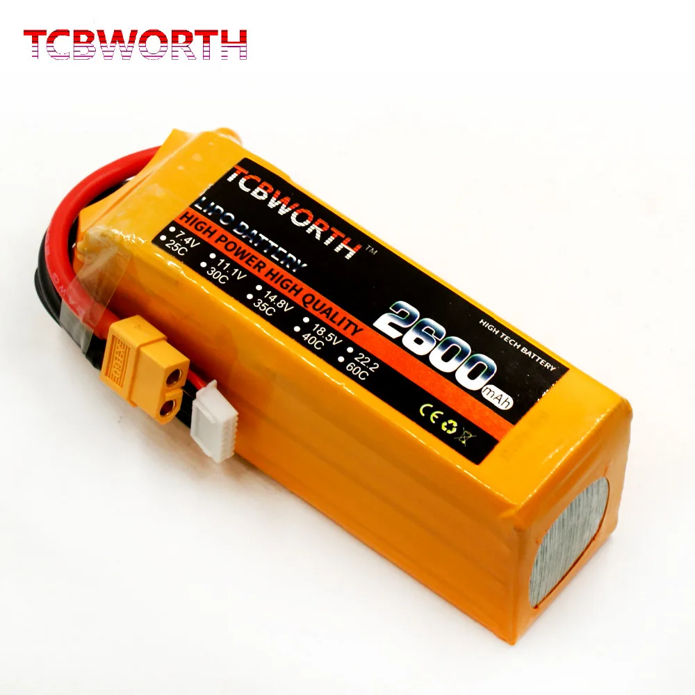 Товар называется: Аккумулятор LiPo TCBWORTH 6S RC Toy 22.2V 2600mAh 30C для самолета, квадрокоптера, вертолета, автомобиля, литий-ионные батареи аппаратуры.
