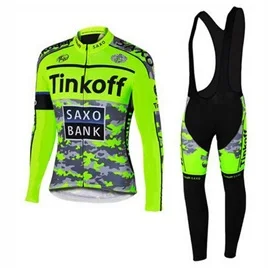 Зимняя Теплая Флисовая Черная команда Tinkoff Велоспорт длинный рукав, дышащий Велоспорт Джерси одежда MTB велосипедная одежда - Цвет: Winter 10