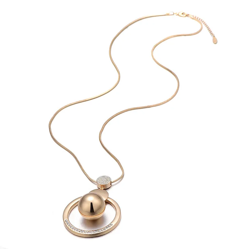 Модное женское ожерелье с кулоном оптовая продажа Круглый Кулон ювелирное