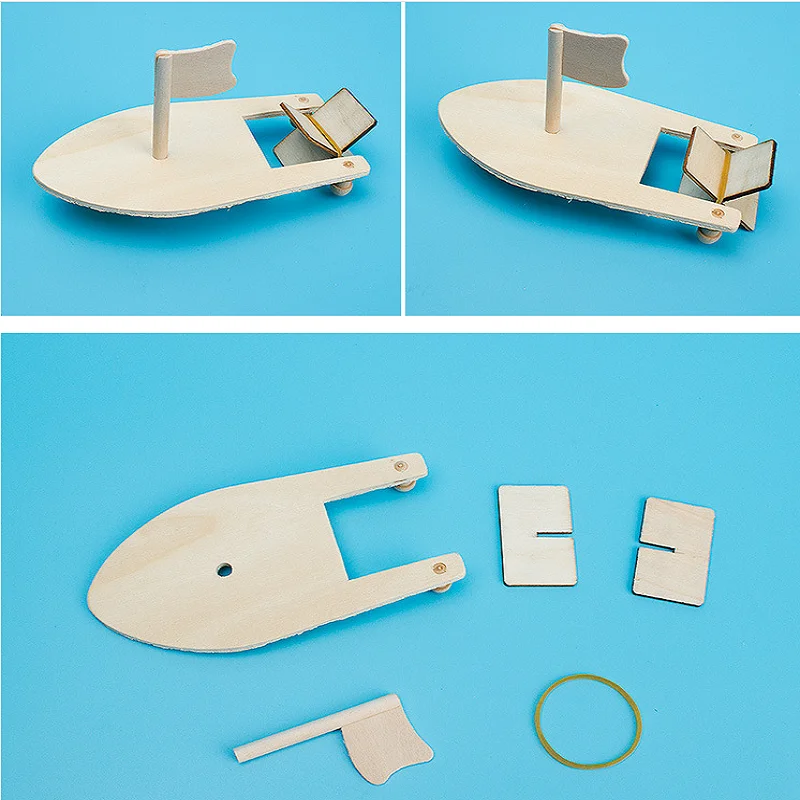 

Wooden Sailboat Creative Blank Model Kindergarten Children Painted DIY Boat Handmade Material Kits Educational Puzzle Toys