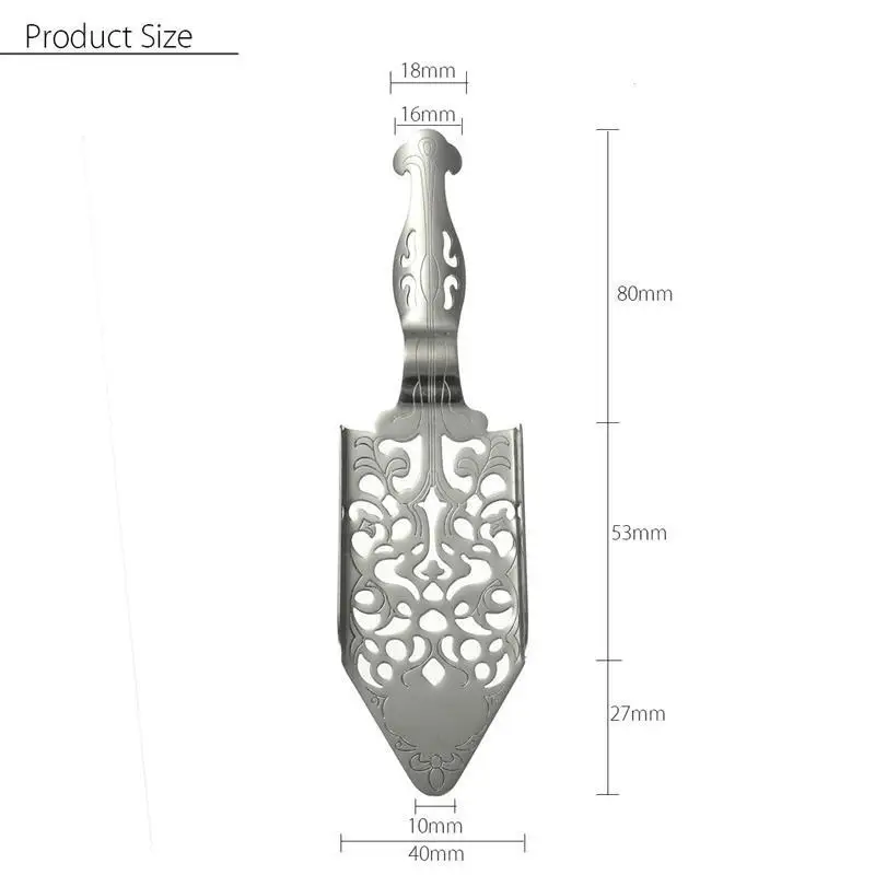 304 Нержавеющая сталь ложка для абсента коктейль-бар посуда полыни горькой совок
