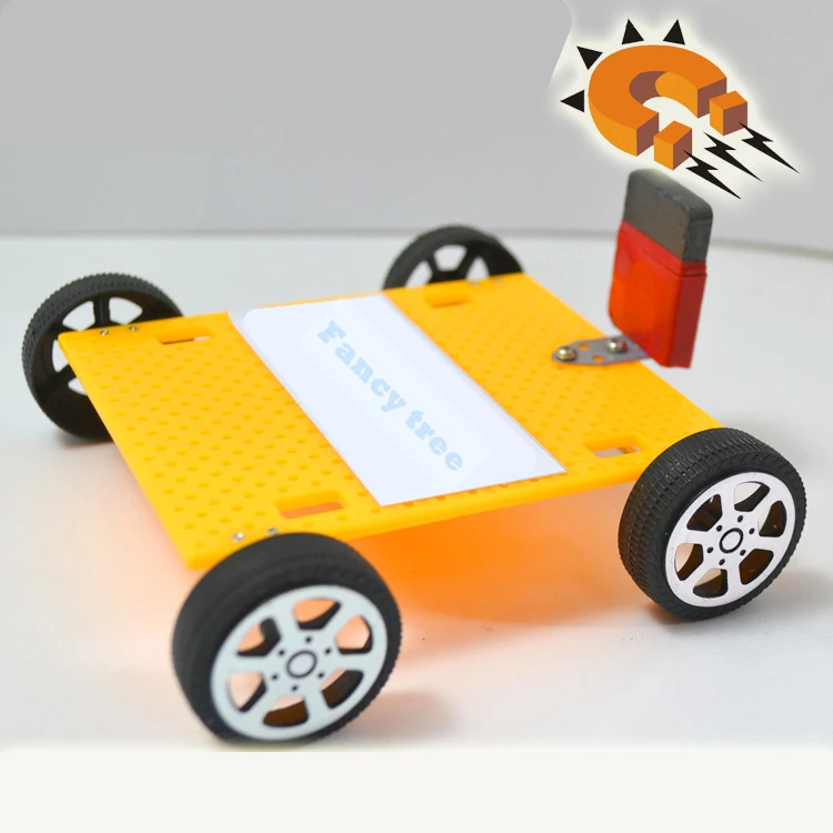 DIY магнитный автомобиль ученики изобретения технологии эксперимент материалы