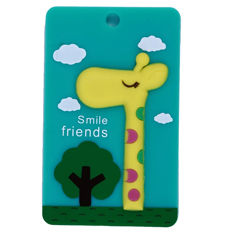 Силиконовый милый мультяшный держатель для студенческих карт с животным узором