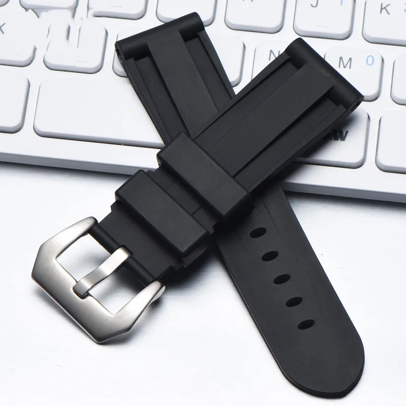 Ремешок для часов 22 мм 24 26 резиновый черный синий оранжевый | Электроника