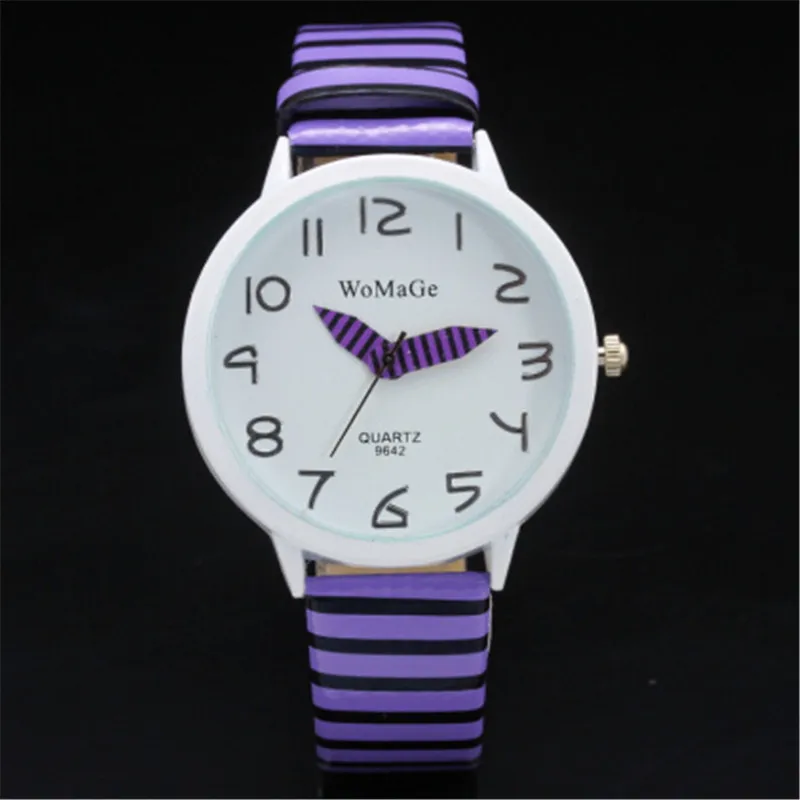 Новинка 2018 модные Мультяшные часы разноцветные кожаные повседневные стильные