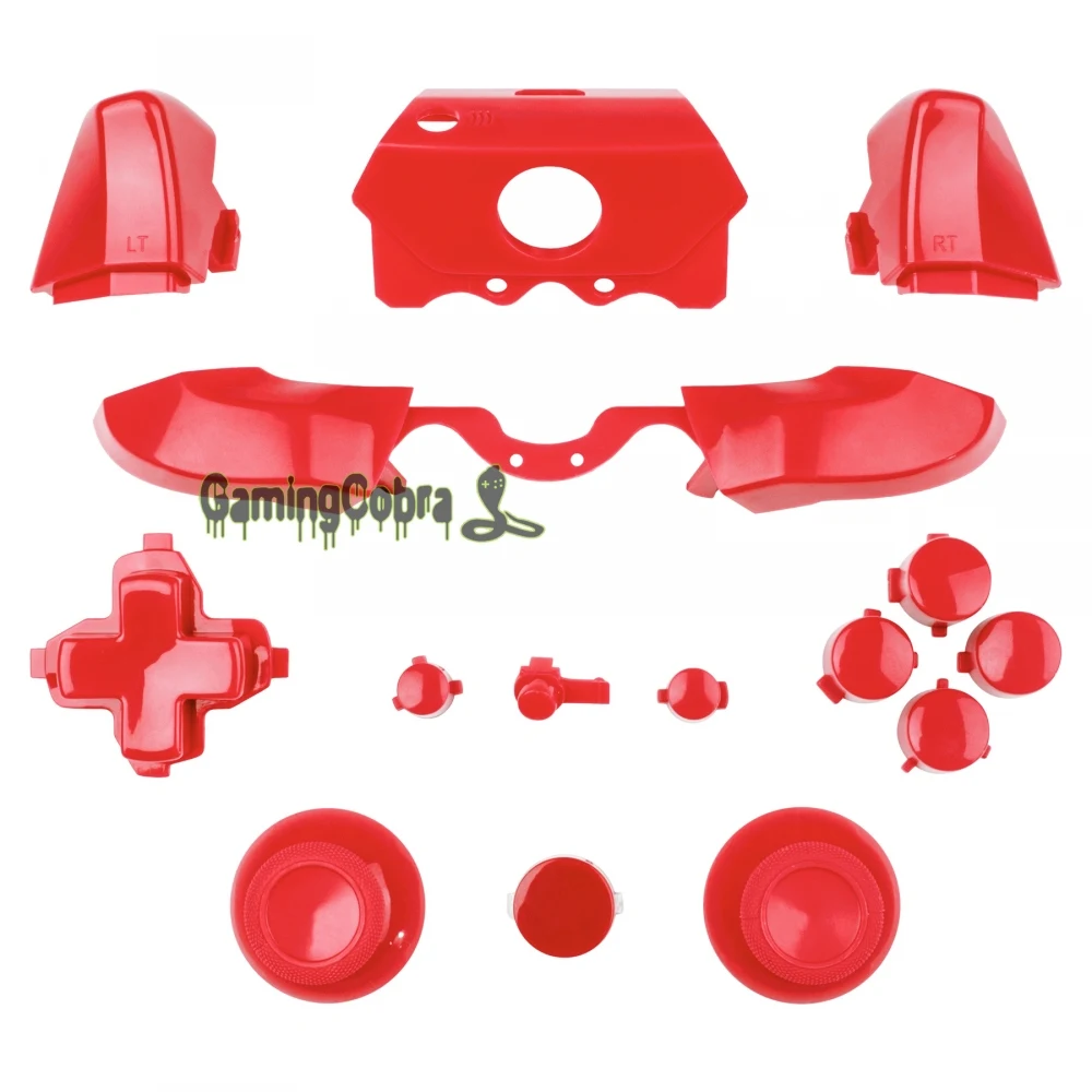

eXtremeRate Solid Red Whole Set Buttons Replacement Parts for Xbox One Controller 3.5mm Jack Elite