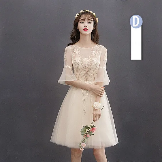 Очаровательное Тюлевое платье цвета шампанского для подружки невесты 2019