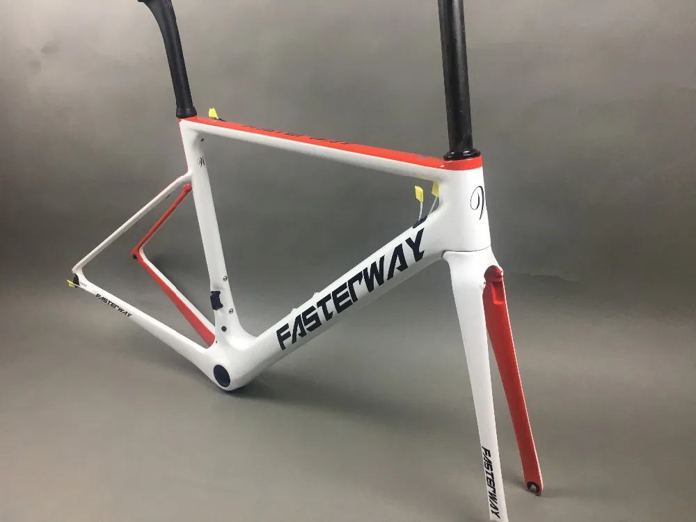 Светло голубой Тайвань FASTERWAY классический набор углеродных дорожных Рам UD ткет углерода велосипед рамки: комплект+ подседельный вилка зажим гарнитура