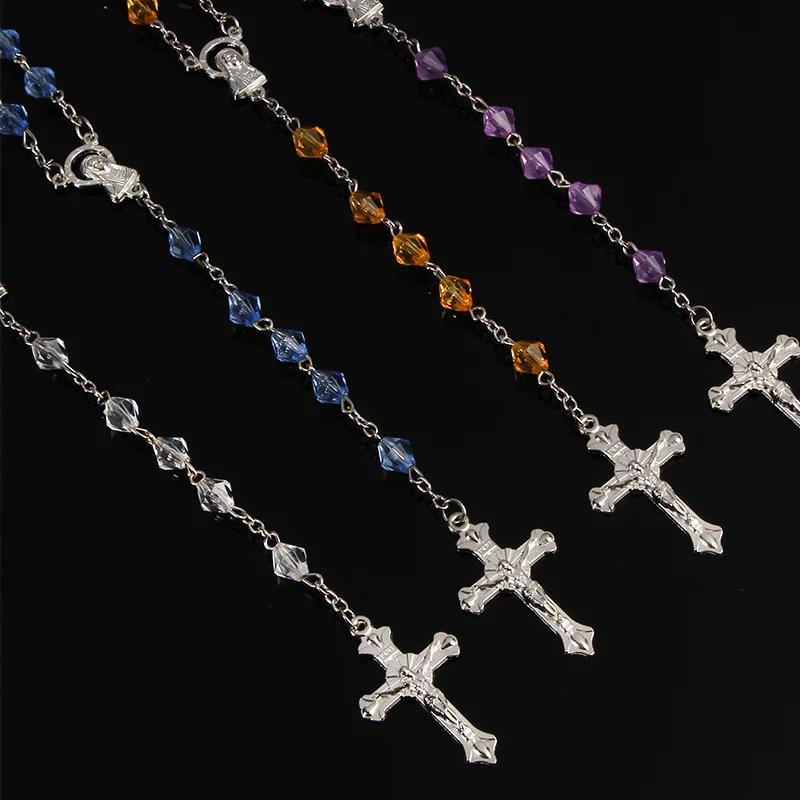 Католические Четки из хрустальных бусин религиозная подвеска|Ожерелья с