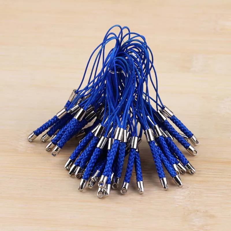 Royal blue Цветной шнурок для мобильного телефона, u-диск, шнурок для мобильного телефона, подвеска для мобильного телефона, цепочка для ключей, висячие украшения, аксессуары для diy - Цвет: Royal blue