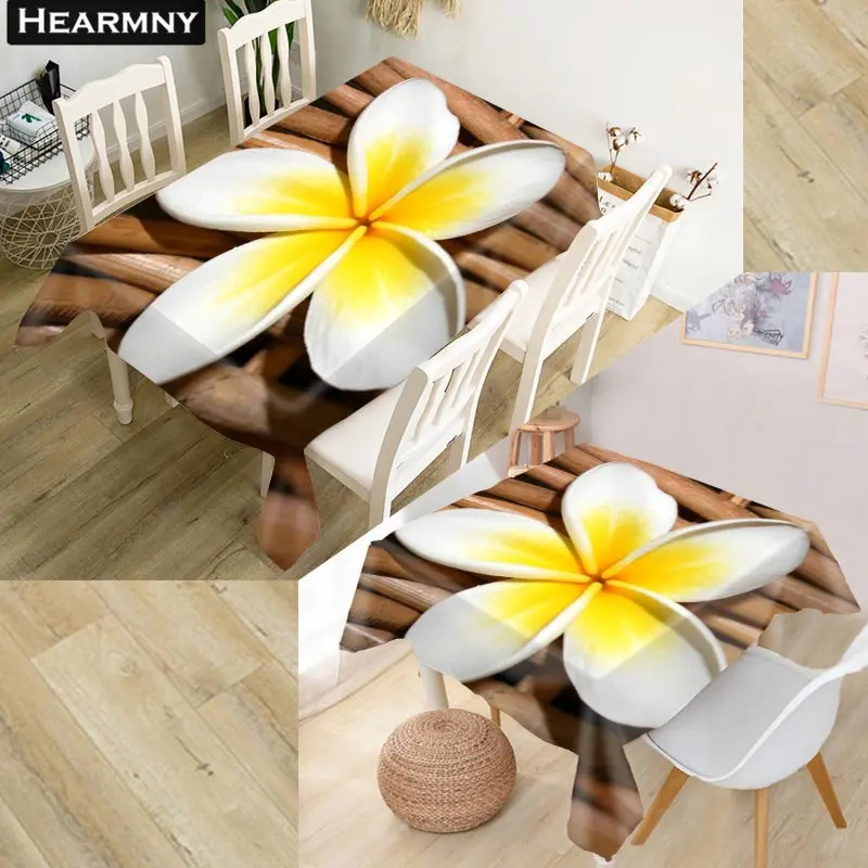 Скатерть HEARMNY Plumeria с цветами 3D ткань Оксфорд квадратная/прямоугольная