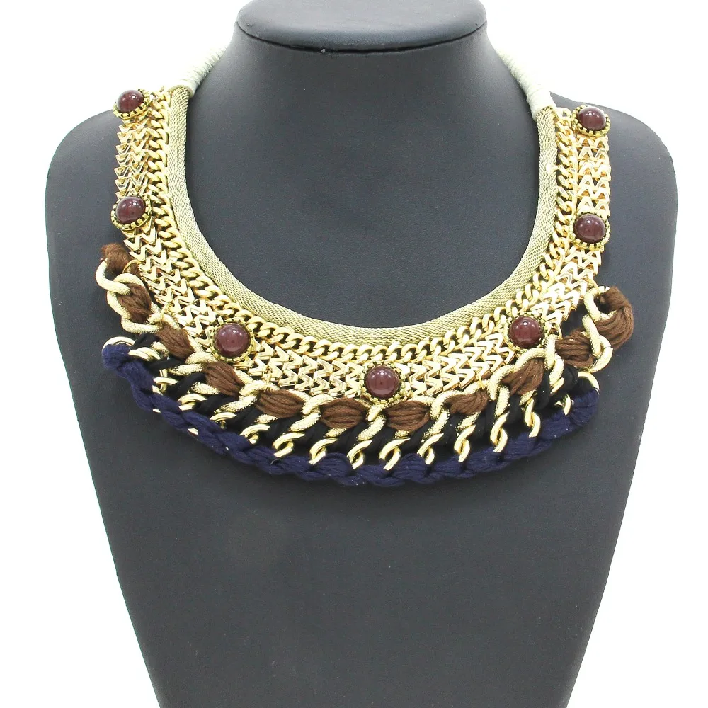 Ожерелье макси MANILAI с большим воротником богемное плетеное ожерелье чокер