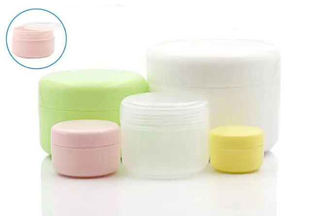 

5pcs/lot Refillable Bottles Plastic Empty Makeup Jar Pot Travel Face Cream/Lotion/Cosmetic Container 5 Colors 10g/20g/50g/100g