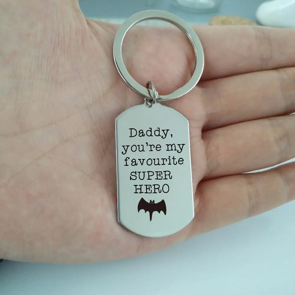Брелок для ключей с надписью Daddy you my super hero брелок автомобиля мужчин подарок на
