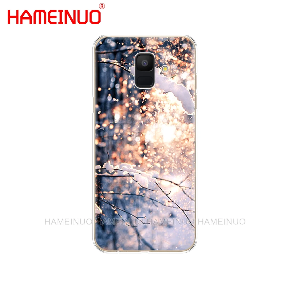HAMEINUO Пейзаж Зима светильник снежного покрова чехол для телефона для samsung Galaxy J4 J6 J8 A9 A7 A6 A8 плюс j7 duo - Цвет: 43517