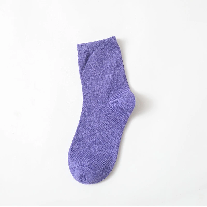 10 Pair Fashion Thicken Candy Colors Cute Short Sock Women Harajuku Kawaii Cotton Socks Hipster Ankle Funny Winter Socks Female