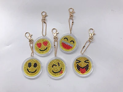 Зеленый Динозавр DIY Полный алмаз живопись единороги, рыба, кошки, медведи, сова животное мультяшный брелок вышивка женский брелок со стразами - Цвет: Зеленый