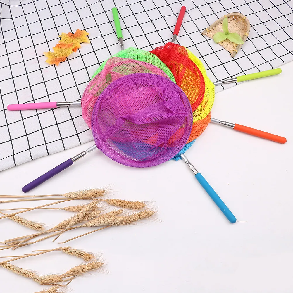 

1pc Colorful Fishing Toys Kids Telescopic Butterfly Net Extendable 34 Inches and Anti Slip Grip Perfect for Catching Bugs Insect