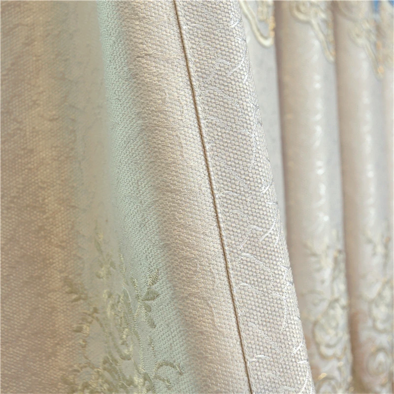 High Quality European Embroidered Villa French Window Blackout Curtains for Living Room Classic Luxury Flat Curtain Bedroom | Дом и сад