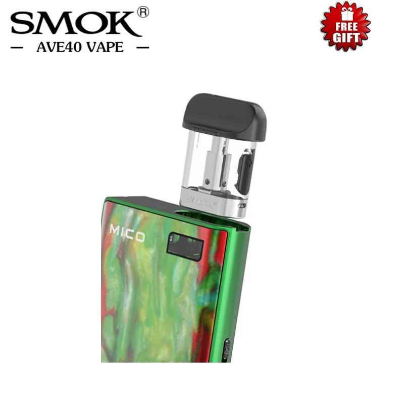 Original Resin Electronic Cigarettes SMOK MICO Pod Kit 700mah Battery 1.7ML Capacity with 0.8ohm Mesh 1.0ohm Coil MTL Vape | Электроника