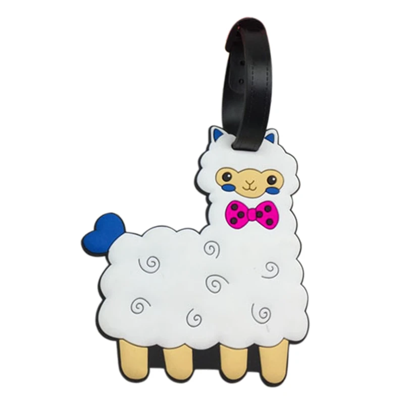 16564WT Стильный чемодан Kawaii животное багаж идентификатор метки адрес держатель овец багаж этикетка дорожные аксессуары 1 шт - Цвет: 16564WT