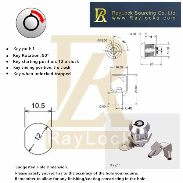 Пакет raylock 15 M12 небольшой штифтовый флажковый замок с рисунком лисы, коробка с использованием