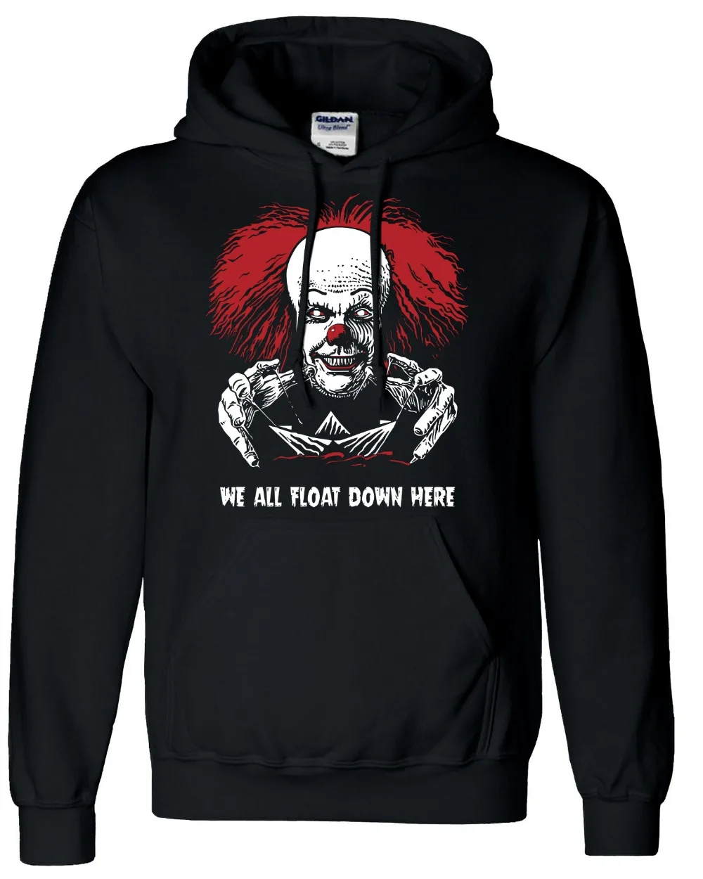 Пуловер с капюшоном Stephen King's It Pennywise Толстовка на Хэллоуин карнавал косплей