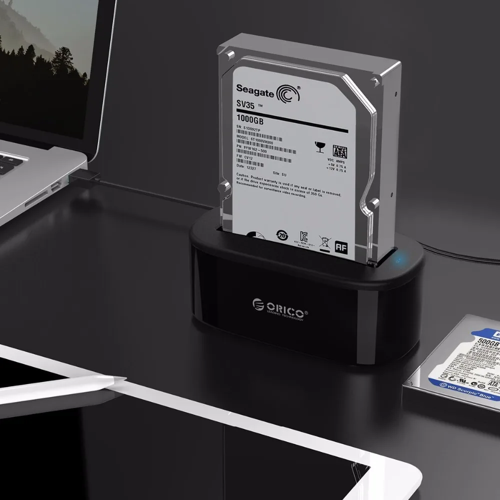 ORICO USB3.0 to SATA 3.0 External Hard Drive Docking Station for 2.5 3.5 inch HDD SSD Support UASP and 8TB Hdd USB Adapter
