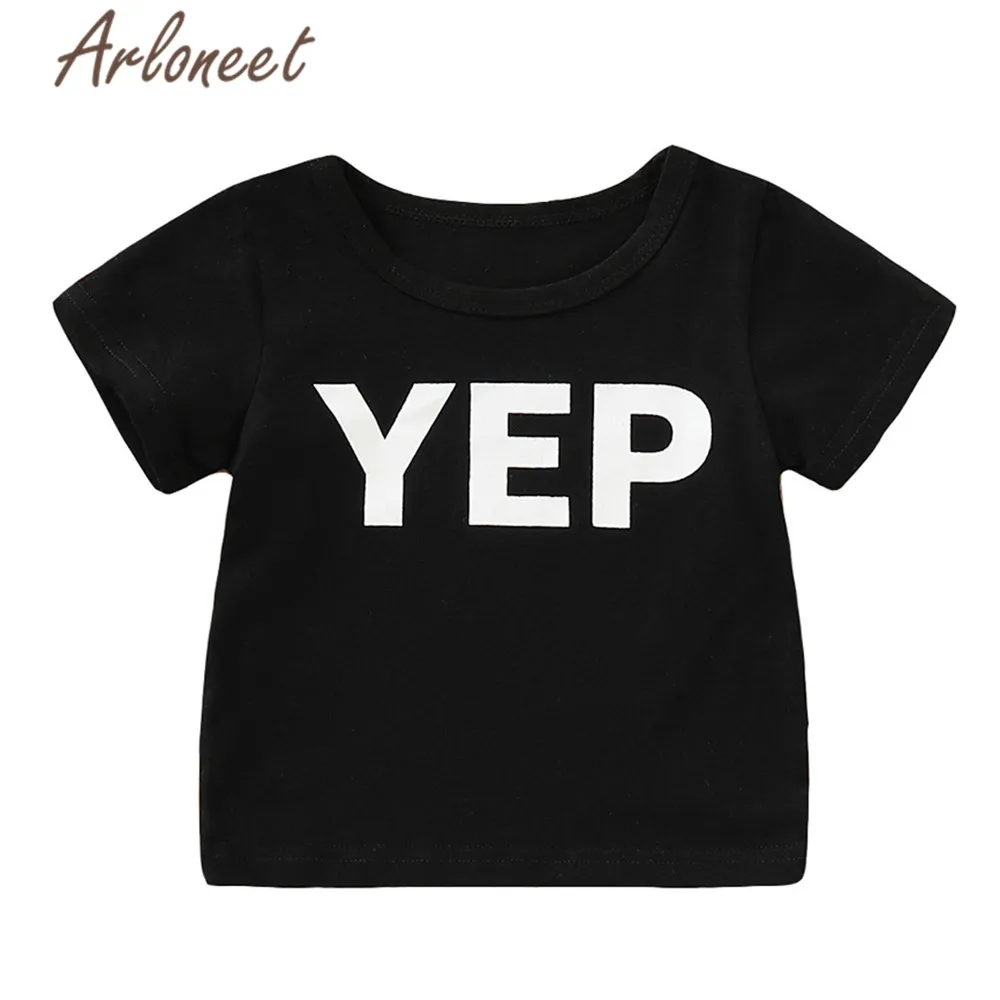 ARLONEET/одежда хлопковая футболка для маленьких мальчиков забавные футболки с
