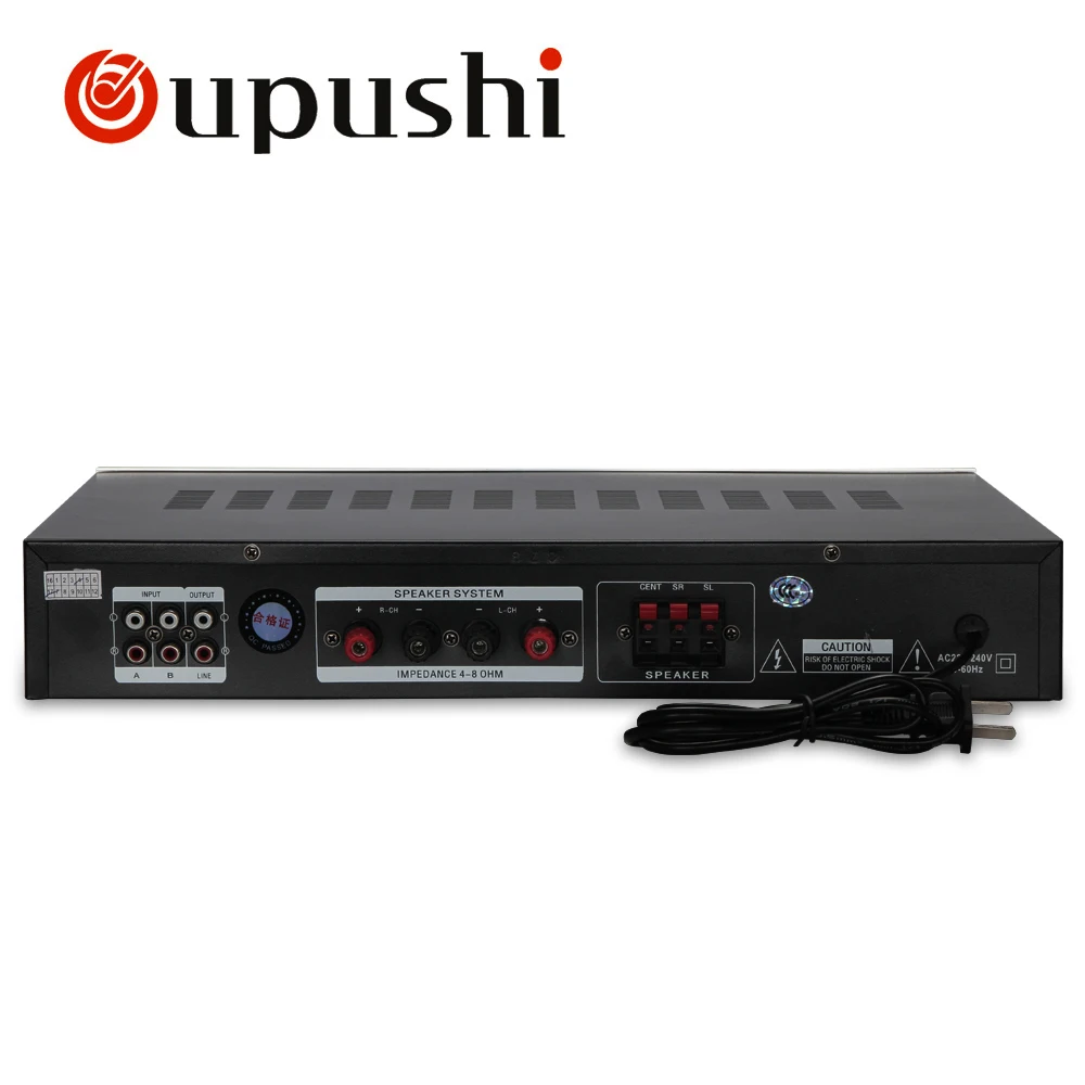 Oupushi 160 Вт КТВ усилитель HiFi 2,0 канальный MP3 Воспроизведение Bluetooth цифровой усилитель караоке усилитель домашний кинотеатр аудио с динамиками
