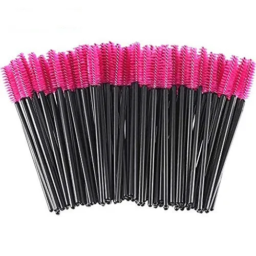 

300pcs/set Disposable Eyelash Brush Mascara Wands Applicator Eyelash Comb Makeup Brushes Suitable For Daily Use Rose Red