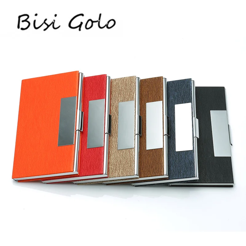 

Визитница для кредитных карт BISI GORO для мужчин и женщин, чехол из нержавеющей стали с индивидуальным логотипом