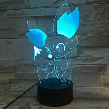 3D оптический Настольный светильник Pokemon лампа настроения сенсорный пульт