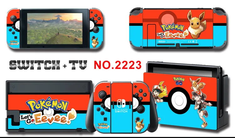 Для nintendo Switch Pain sticker консоль Dock Joy Con полное покрытие цветной бумажной кожи Закаленное стекло протектор экрана от 2000-2305