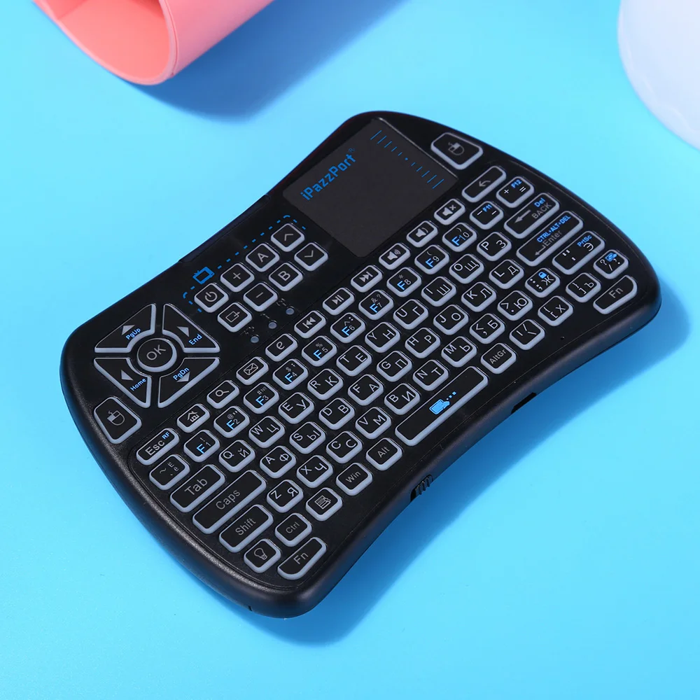 IPazzPort KP 810 Мини Беспроводная Русская клавиатура 2 4 ГГц WiFi подсветка