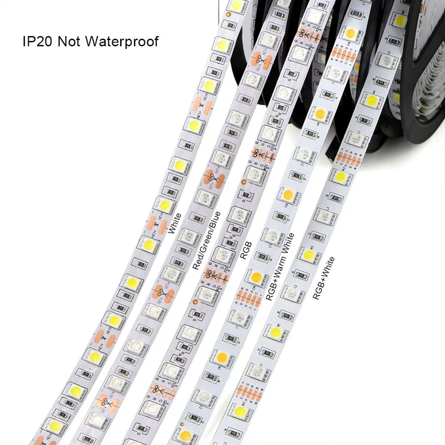 Светодиодные ленты 5050 DC12V 60 Светодиодный s/m гибкий светодиодный светильник RGB/RGBW 5050 Светодиодные ленты 300 светодиодный s 5 м/лот