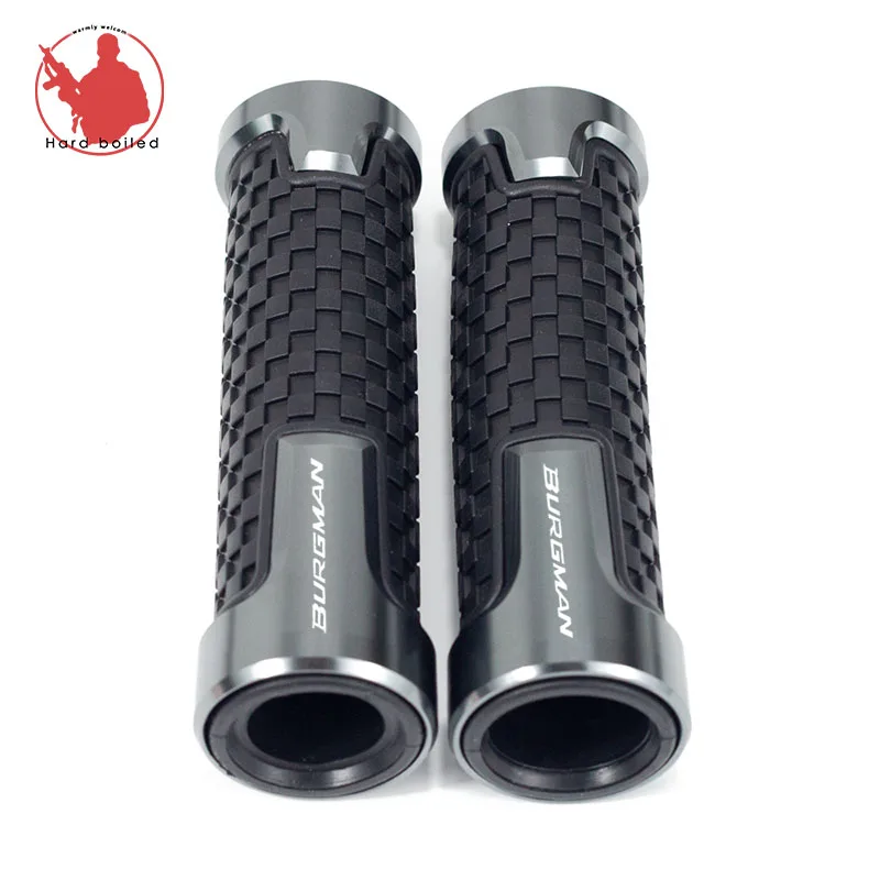 Titanium Для SUZUKI BURGMAN 650 400 125 200 AN650 AN400 AN125 AN200 мотоциклетные штыри 7/" 22 мм CNC алюминиевый резиновый гелевый ручка - Цвет: Titanium