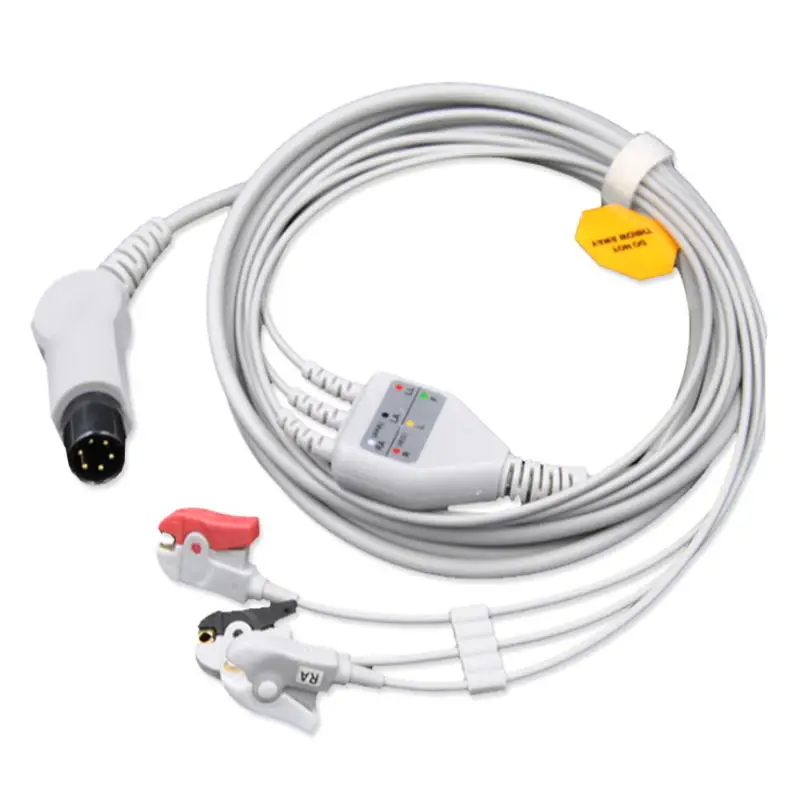 Бесплатная доставка один кусок ECG Leadwire 3 провода для Mindray Goldway Edan использование - Фото №1