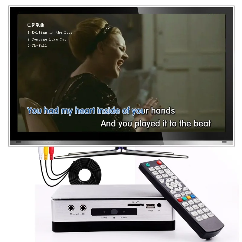 GymSong HD Hynudal Home KTV Караоке система машина жесткий диск караоке плеер 2 ТБ HDD 42K