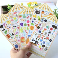 watercolor fair fruits flowers candies decorative stationery stickers scrapbooking diy diary album stick