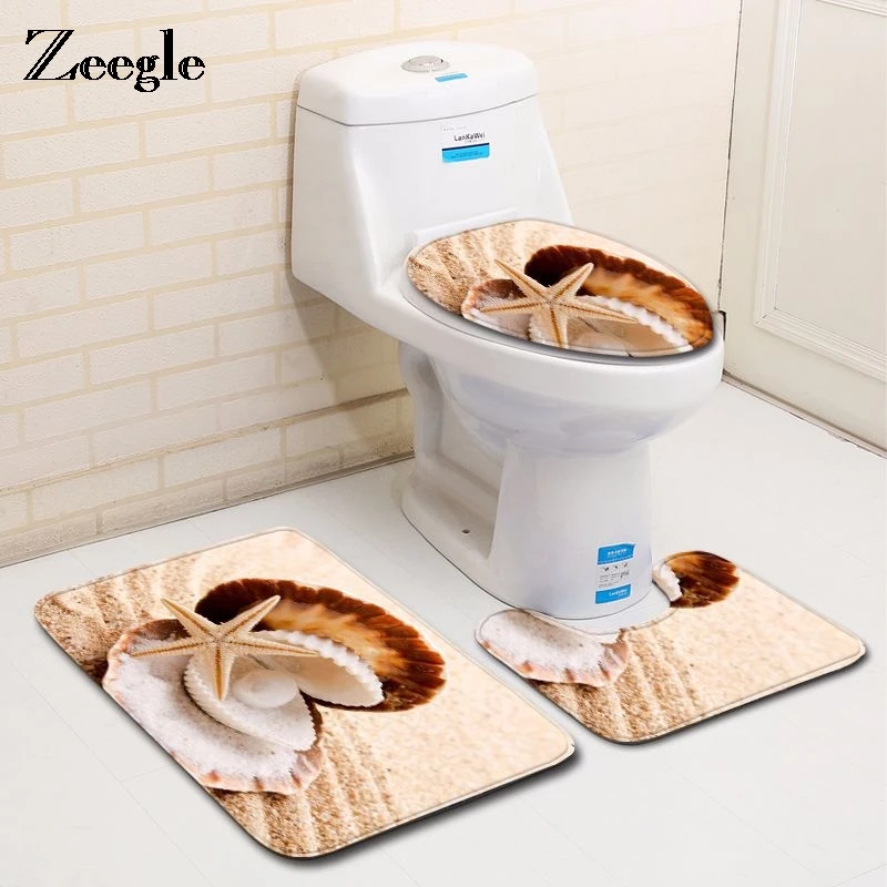 Zeegle 3 шт. коврик для ванной комнаты Нескользящие Коврики впитывающий ковер
