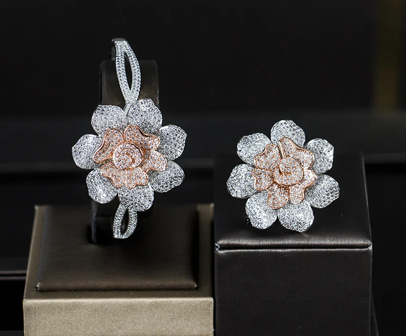 LAN PALACE Новое поступление свадебные ювелирные изделия с кубическим цирконием