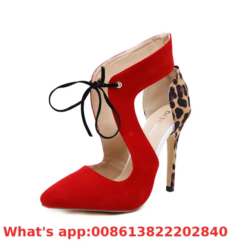 Женские туфли с острым носком и красной подошвой женские Вечерние на тонком