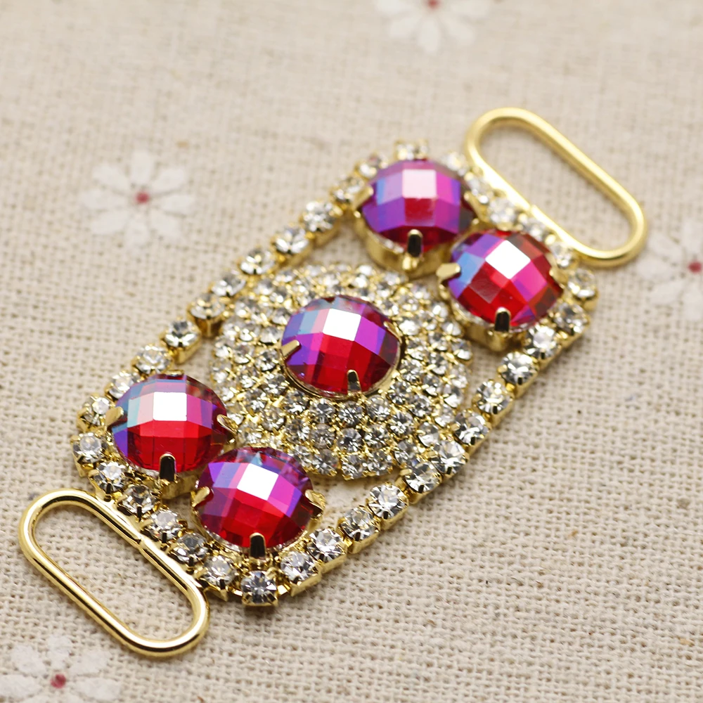 6.3*2 см небольшой красочный Rhinestone Аппликация Золотая База ремень аппликация пришить со стразами для вечеринки свадебное платье украшения