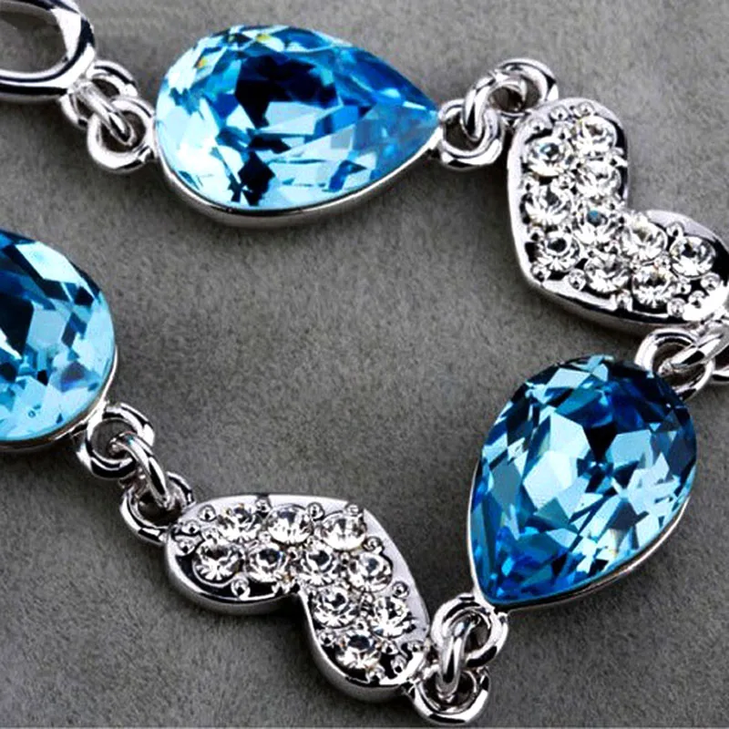 Модные женские браслеты с любящим сердцем из стерлингового серебра 925 пробы