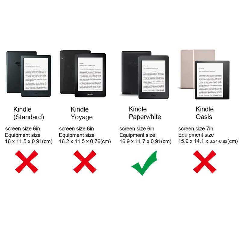 Чехол для Amazon Kindle Paperwhite 1 2 3 6 ''Ультратонкий чехол из искусственной кожи Smart Auto