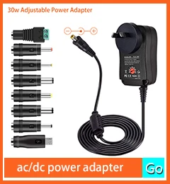 12 Вт AC DC Универсальный адаптер Регулируемый адаптер питания 3 в 4,5 в 5 в 6 в 7,5 в 9 в 12 В 1A зарядное устройство с 6 наконечниками подключения