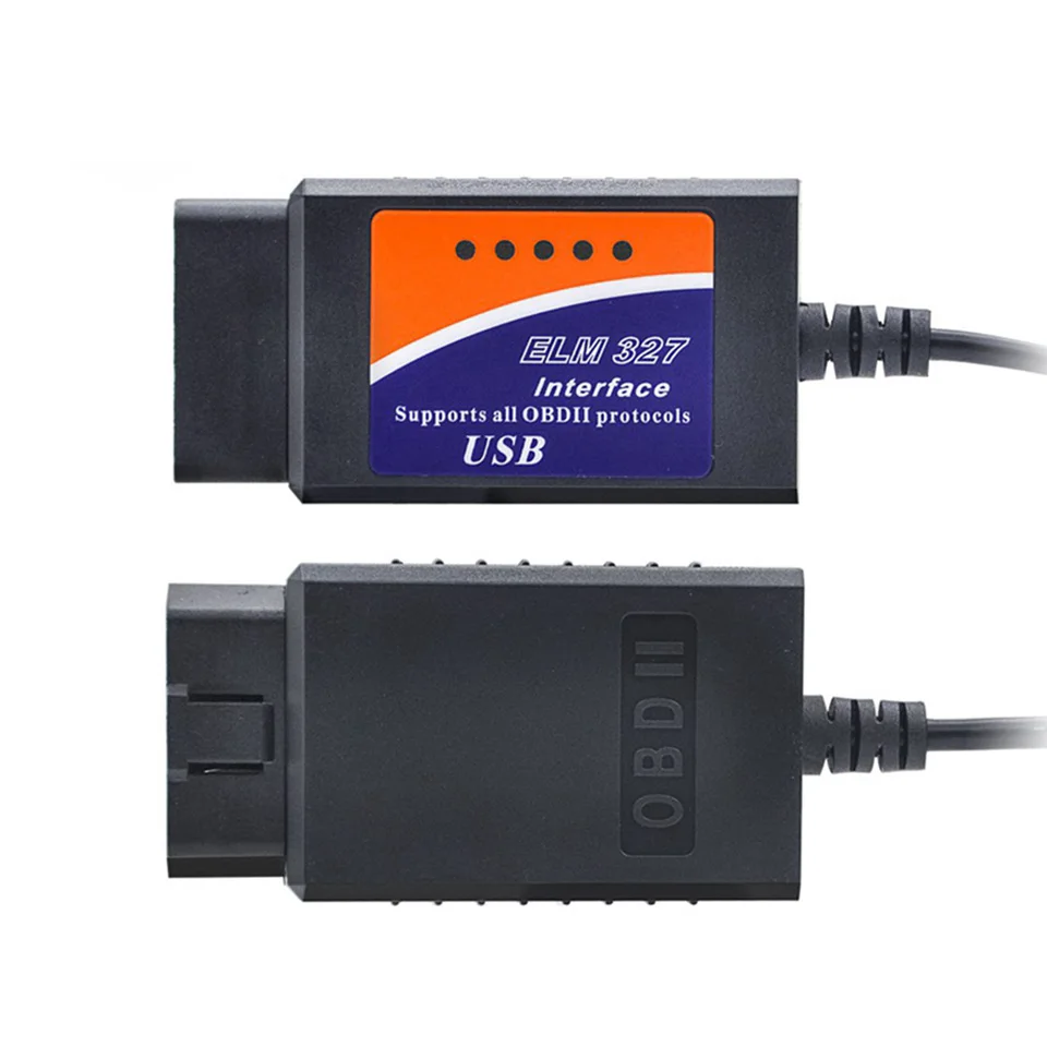Новый диагностический инструмент OBD2 ELM327 USB V1.5 пластиковый автомобильный кабель