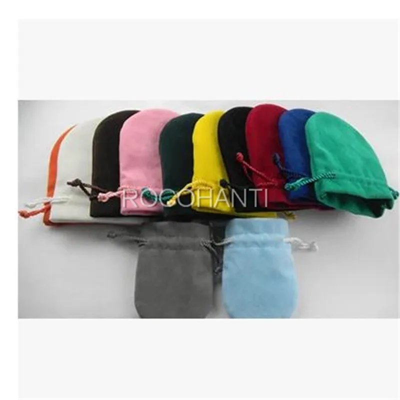 100 шт мягкие бархатные тканевые мешочки для ювелирных изделий Calabash открывающиеся